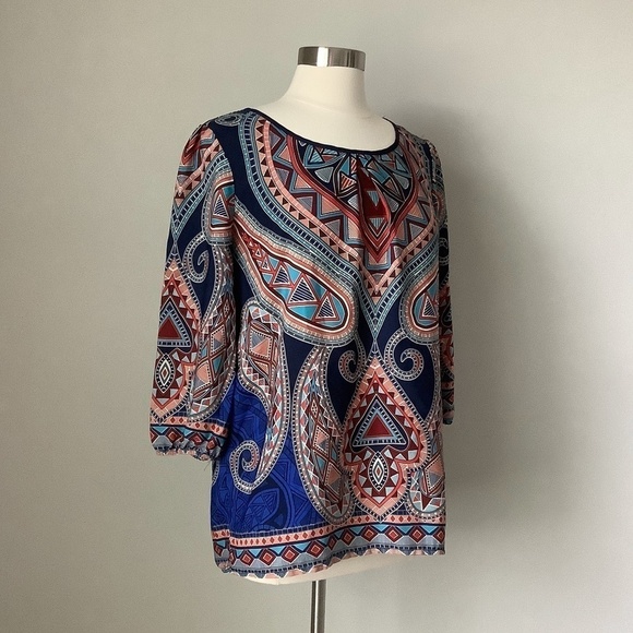 Pink Owl Aztec Blouse M - Picture 8 of 16